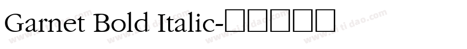 Garnet Bold Italic字体转换
